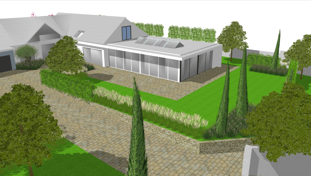 Plan de jardin 3D - concepteur paysagiste