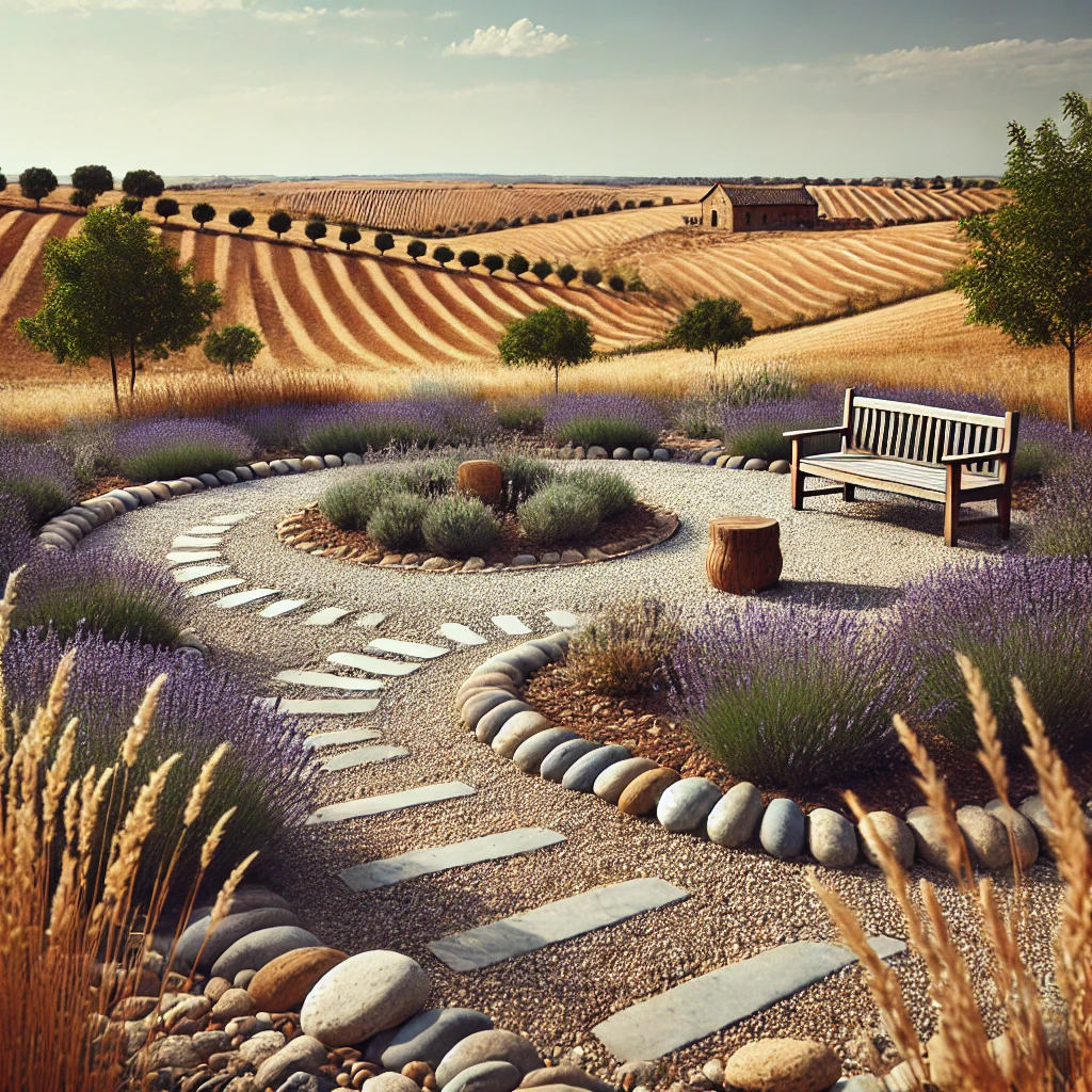 Concevoir un jardin sec.