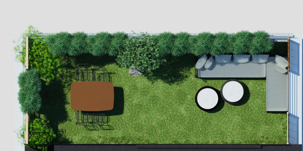 Plan paysager 2D - terrasse paysagère